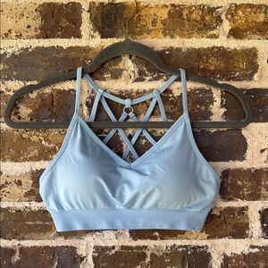 Sweaty Betty Seamless Light Blue Strappy Sports Bra Size 8